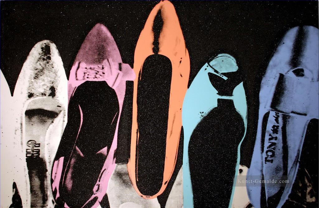 Schuhe schwarz Andy Warhol Ölgemälde